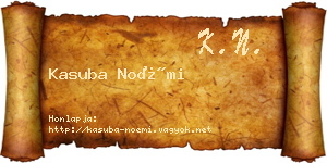 Kasuba Noémi névjegykártya